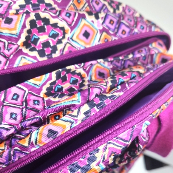 Vera Bradley Purple Patterned Women's Backpack - Picture 6 of 10